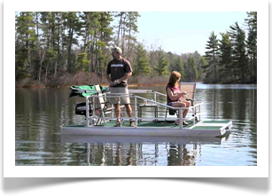Little River Boat Small Pontoon is Great for Fishing