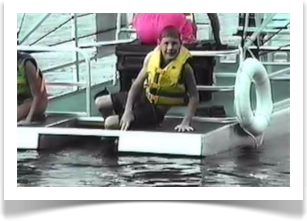 The Access Port gives swimmers access to the deck from the water