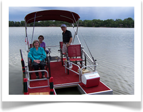 Little River Boat Canopy Provides Cooling Shade